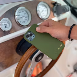 Khaki green saffiano case