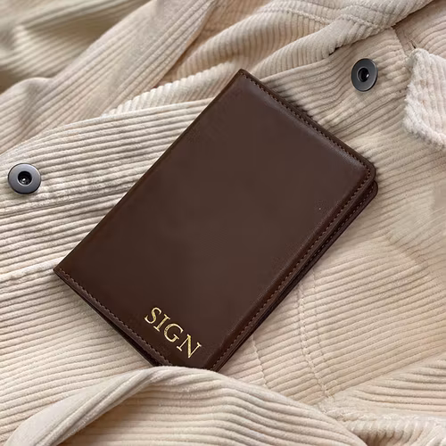 Dark Brown Smooth Passport holder