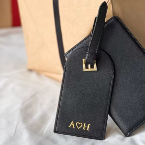 Travel tag- Black Smooth