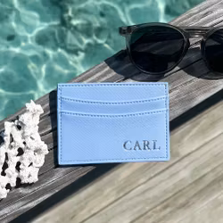 Baby Blue Saffiano pasjeshouder