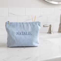 Soft blue- beauty bag