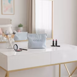 Soft blue- beauty bag