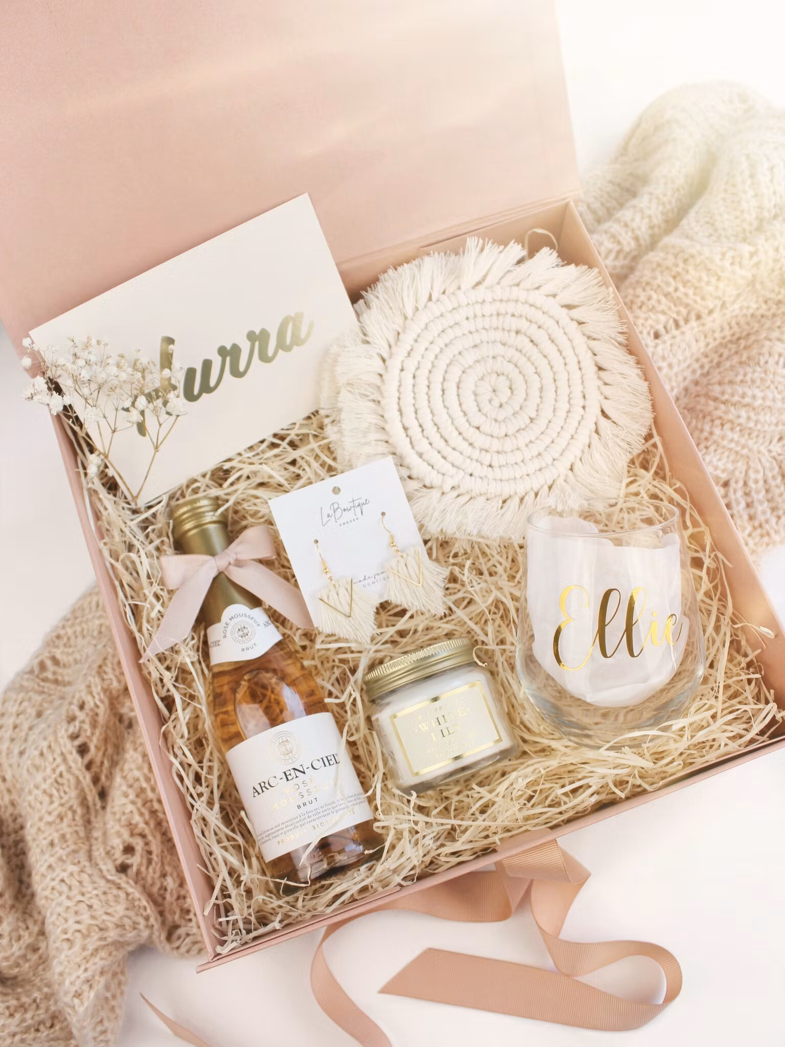 Personlig Presentbox LARGE, Rosé