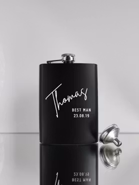 Svart fickplunta med design