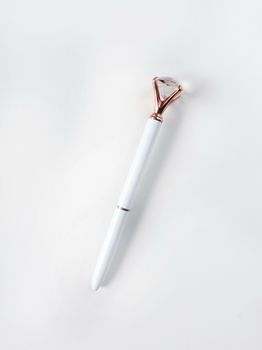 Diamantpenna, Vit/Roséguld