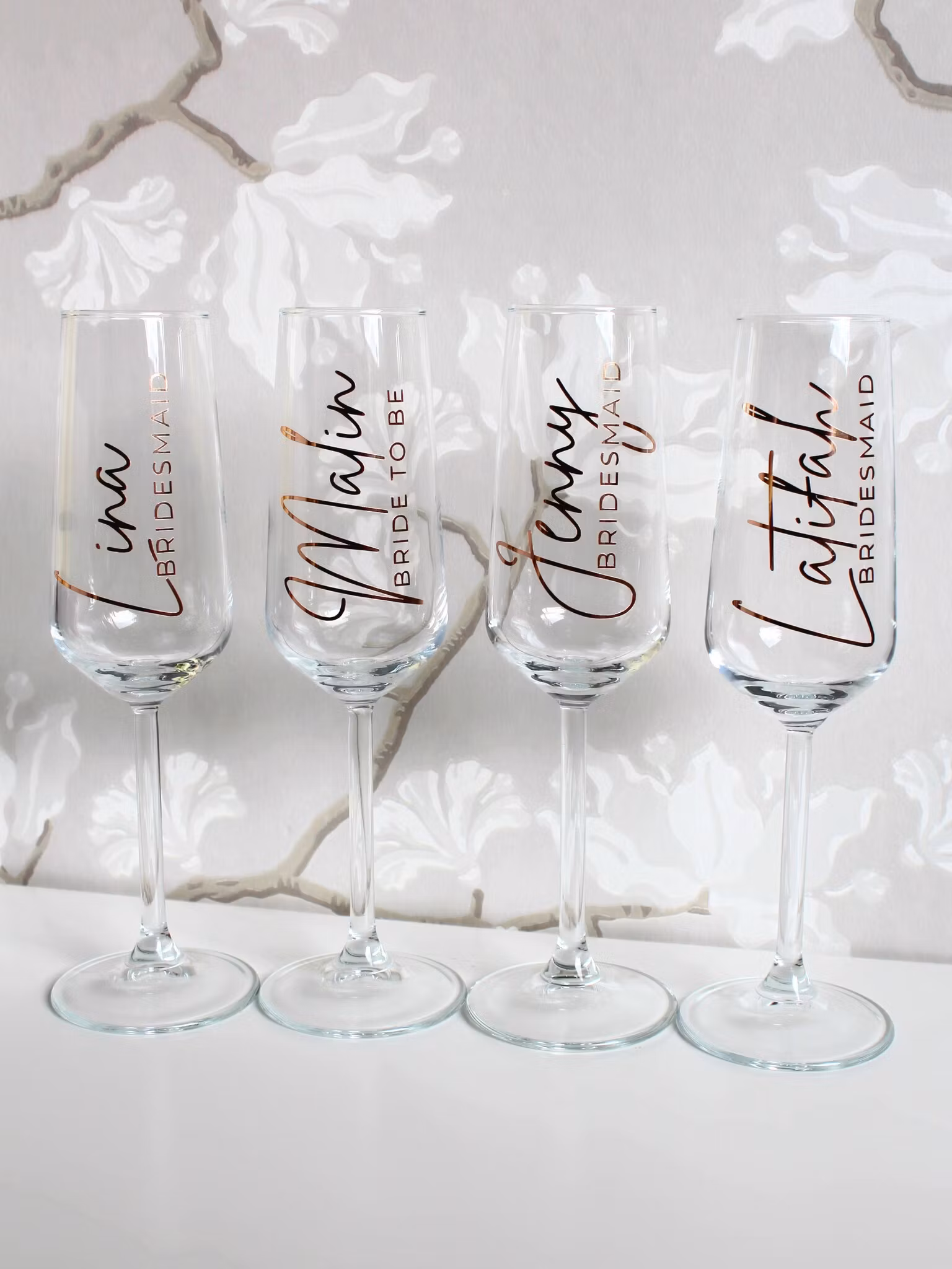 Champagneglas med tryck