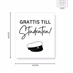 Studentetiketter, 12-pack