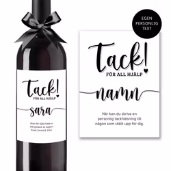 Flasketikett, Tackhälsning