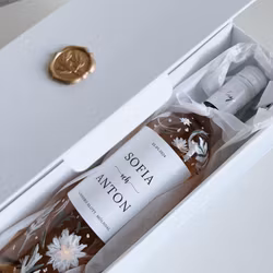 Flaskpresentlåda, Vit