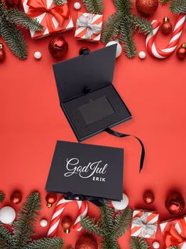 Presentkortslåda God Jul, Svart