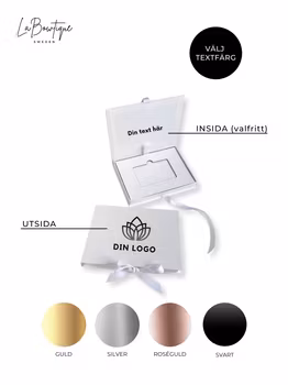 Presentkortslådor med logotyp, Flerpack, Vit