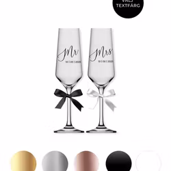 Champagneglas, Mr & Mrs