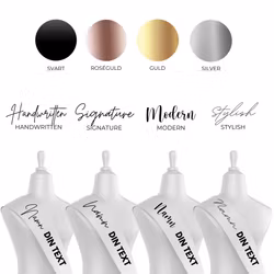 Ordensband, Vit, Egen text