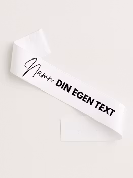Ordensband, Vit, Egen text