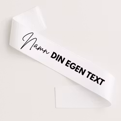Ordensband, Vit, Egen text