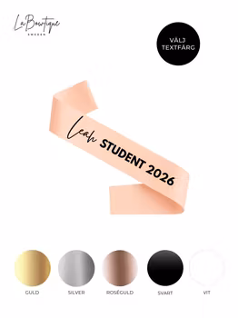 Rosé Ordensband namntryck, Student 2026