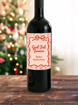 Flasketikett Jul, Vinflaska