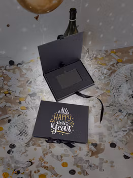 Presentkortslåda Nyår, Svart