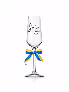 Studentglas 2026 med namntryck