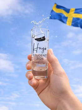 Shotglas med namntryck, Student 2026