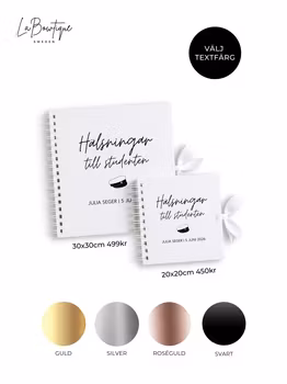 Gästbok med namntryck, Student 2026