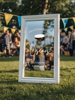 Vinyltext till Välkomstskylt , Studenten