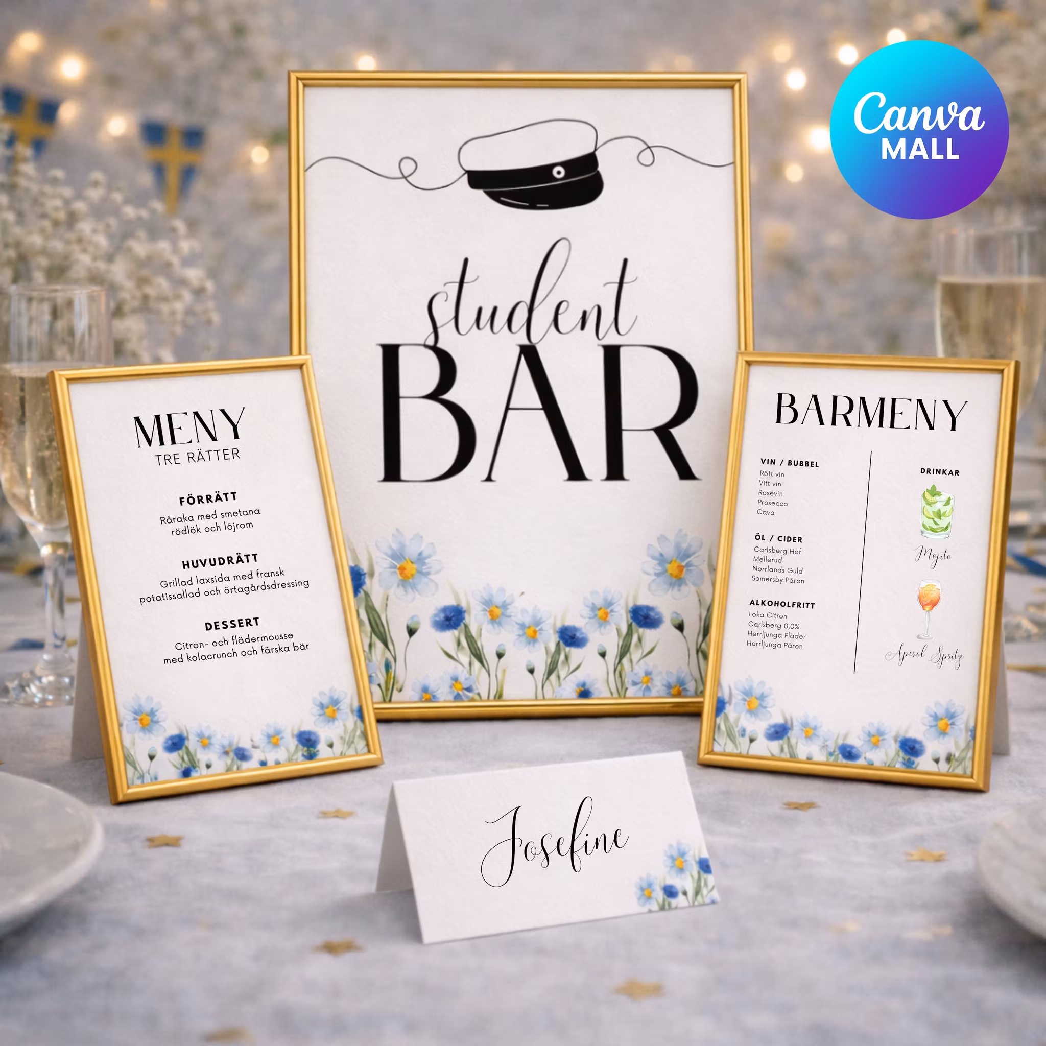 Student Skyltpaket - Redigerbara Canva-mallar