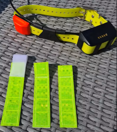 Reflexflärpar till GPS-halsband.