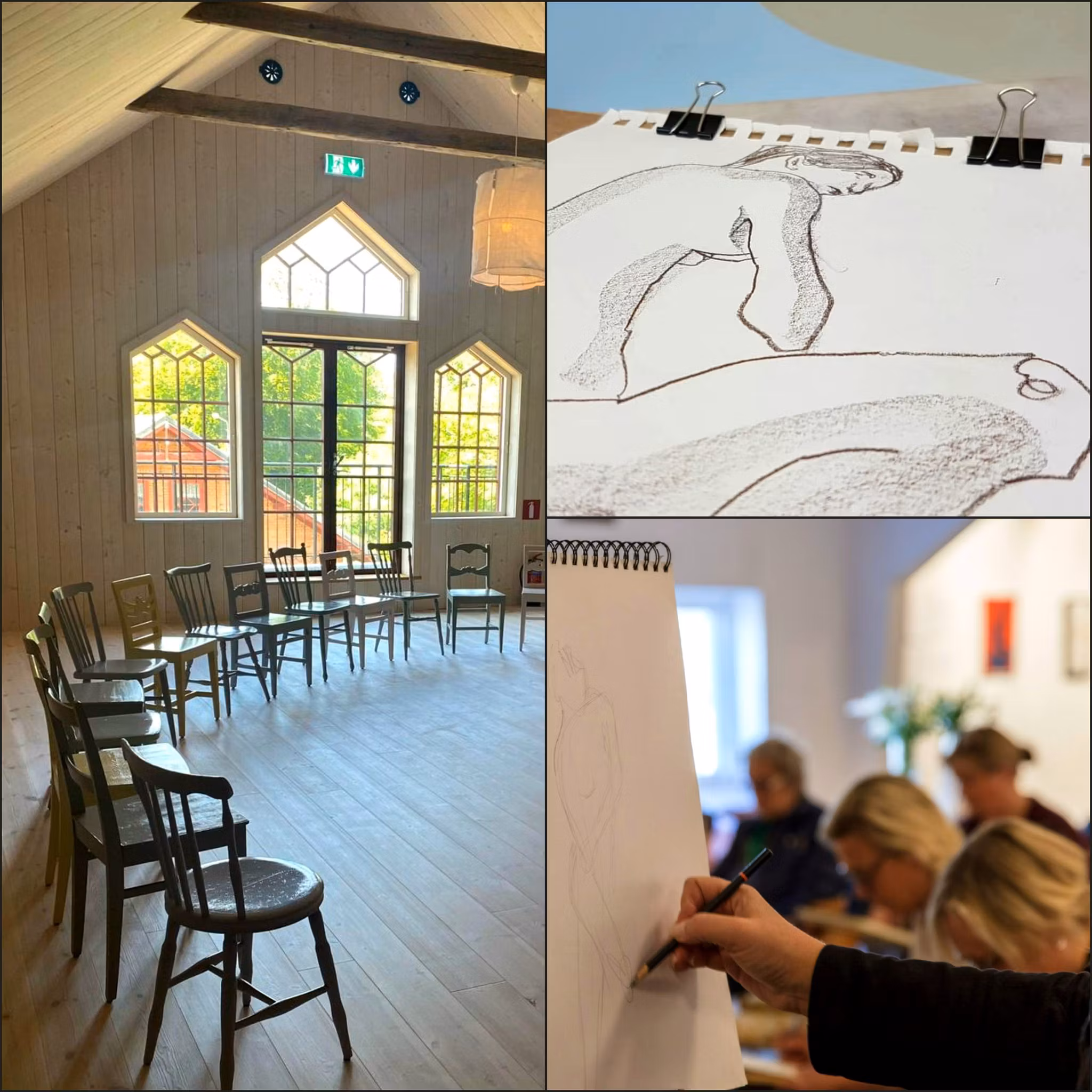 Kroki Självstudier 12 jan - Sofiero Gård