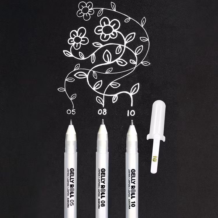 Gelpenna vit 1 st, 0,5 mm