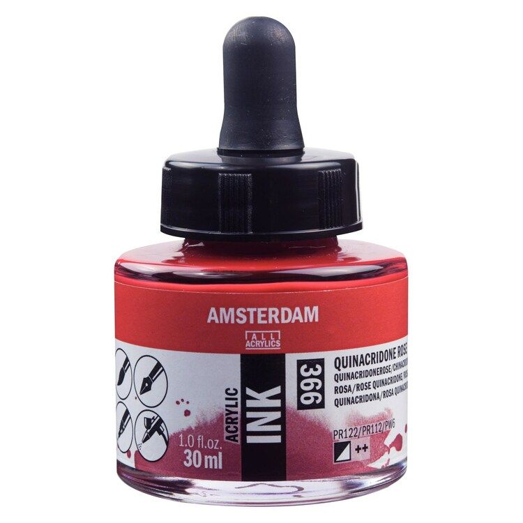 Quinarose Acrylic Ink 366 konstnärsbutik helsingborg webbshop
