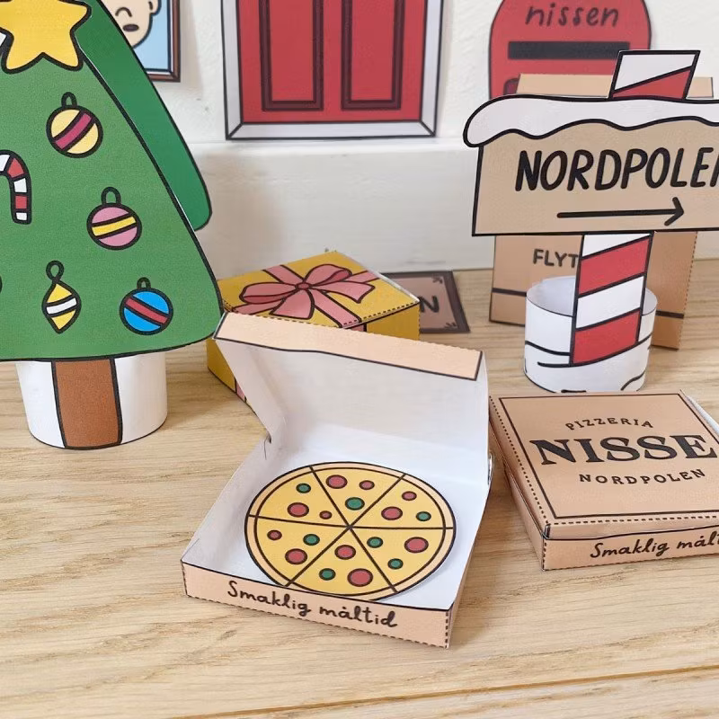 Pizza till nissen - Mall att skriva ut