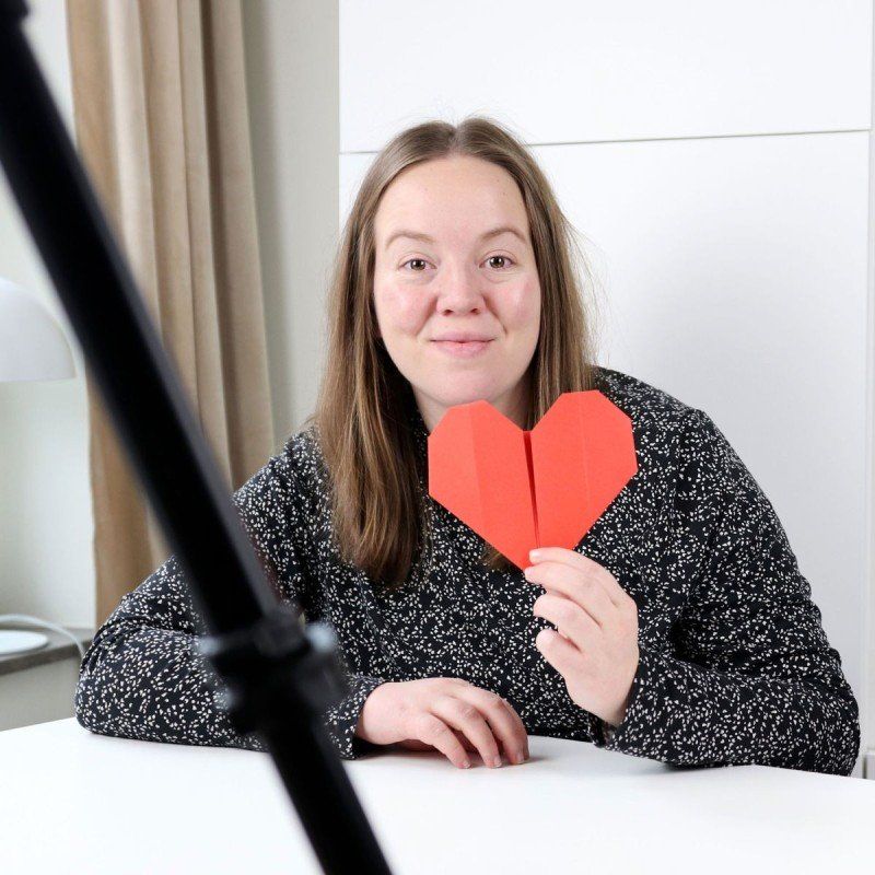 Vik ett hjärta - Alla hjärtans dag-pyssel