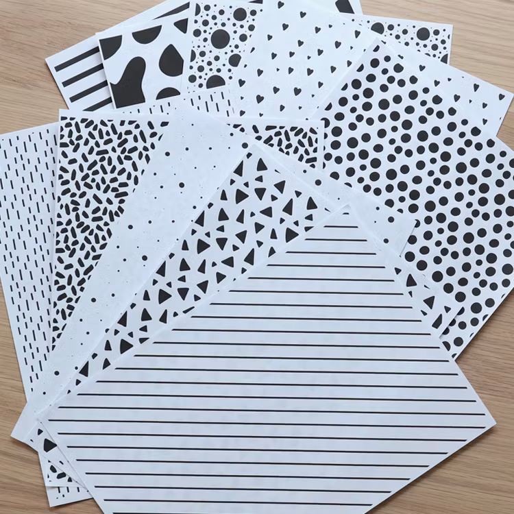 Mönstrat papper (svartvitt) - skriv ut själv