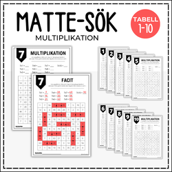Matte-sök: multiplikation