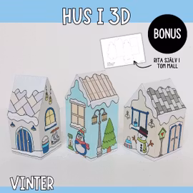 Vinterpyssel - hus i 3D