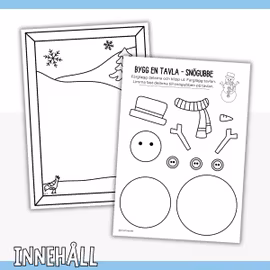 Vinterpyssel - klipp och klistra en snögubbe