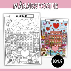 Februari - Målarbild