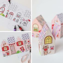 Alla hjärtans dag-pyssel - hus i 3D