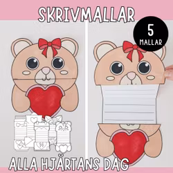 Skrivmallar - alla hjärtans dag