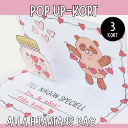 Alla hjärtans dag-kort : pop up
