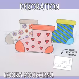 Rocka sockorna - pyssla dekoration