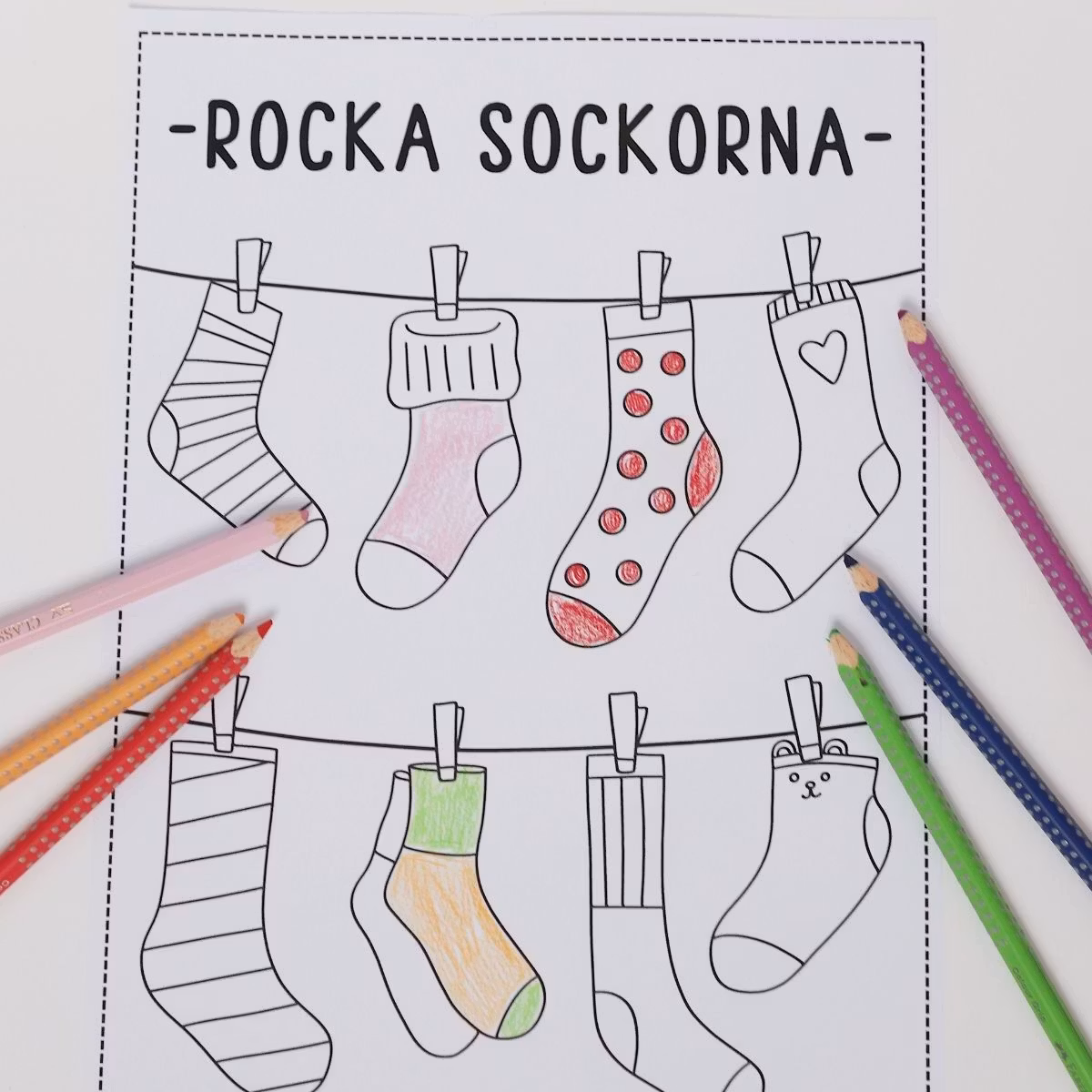 Målarbilder - rocka sockorna