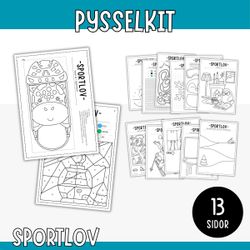 Pysselkit sportlov - 13 pyssel och kluringar