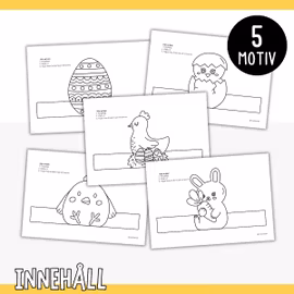 Påskpyssel för barn - Skriv ut dekorationer