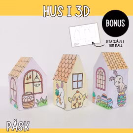 Påskhus i 3D - Påskpyssel att skriva ut