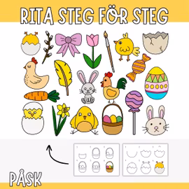 Lär dig rita till påsk – 20 motiv steg för steg