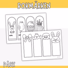 Påskpyssel för barn - Bokmärken