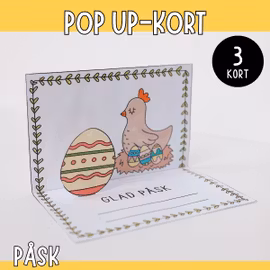 Påskkort i 3D att skriva ut - Pop up