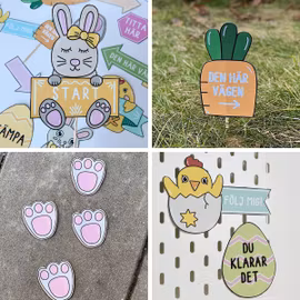 Äggjakt - Skyltar för att hitta påskägget